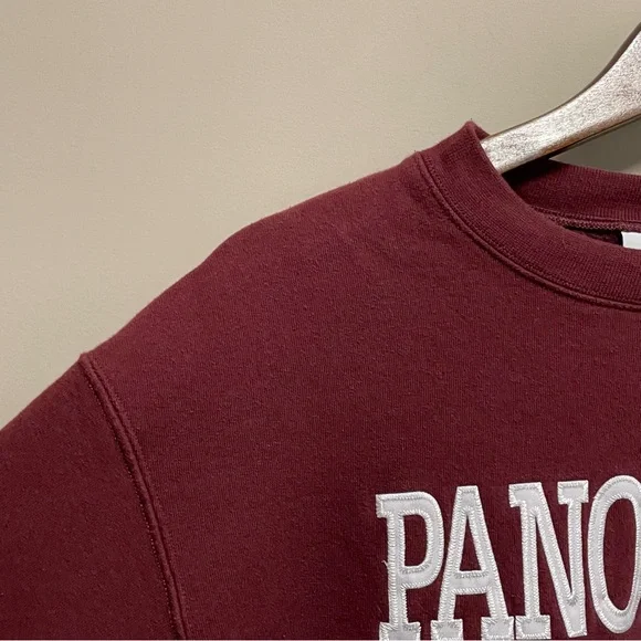 Champion Burgundy Panorama Mountain Resort Varsity Crewneck Sweatshirt Men M - Picture 3 of 12